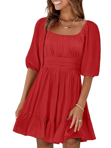 ANRABESS Lantern Sleeve Dress