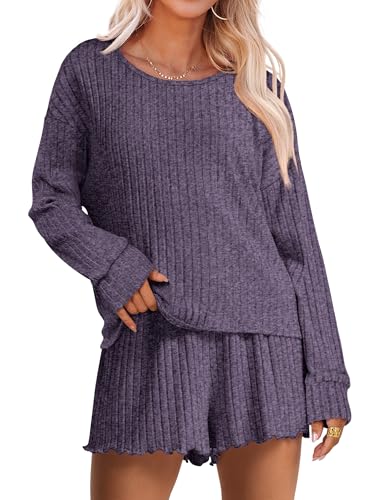 ANRABESS Ribbed Knit Set