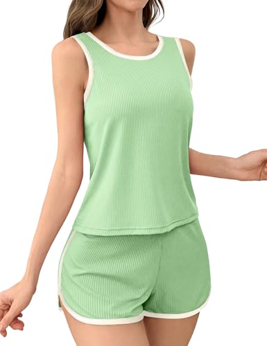 Contrast Trim Pajama Set