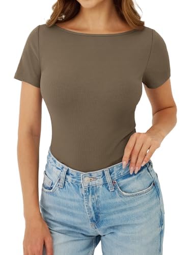 Ribbed Short Sleeve Top