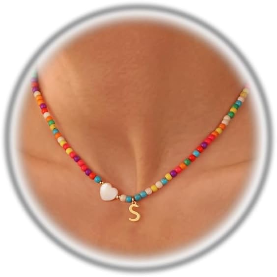 Initial Beaded Necklace