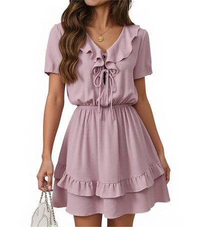 Tie Front Mini Dress
