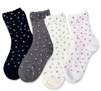 Ruffle Floral Socks