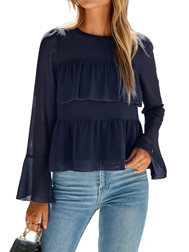 Ruffle Peplum Blouse
