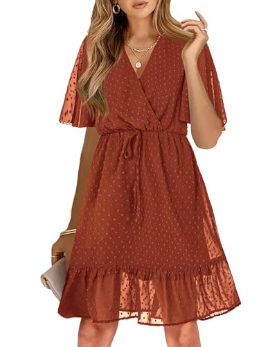 Short Sleeve Ruffle Dress