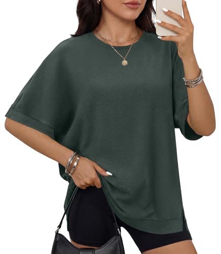 ANRABESS Waffle Knit T-Shirt