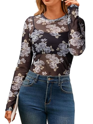 Mesh Long Sleeve Top