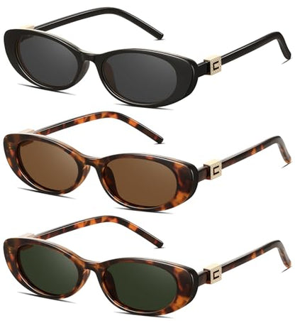 Retro Oval Sunglasses (3PK)