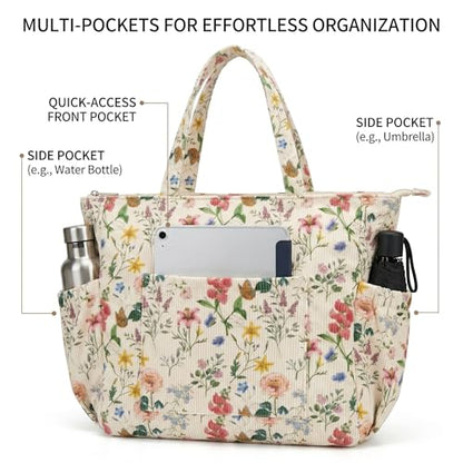 Corduroy Shoulder Tote