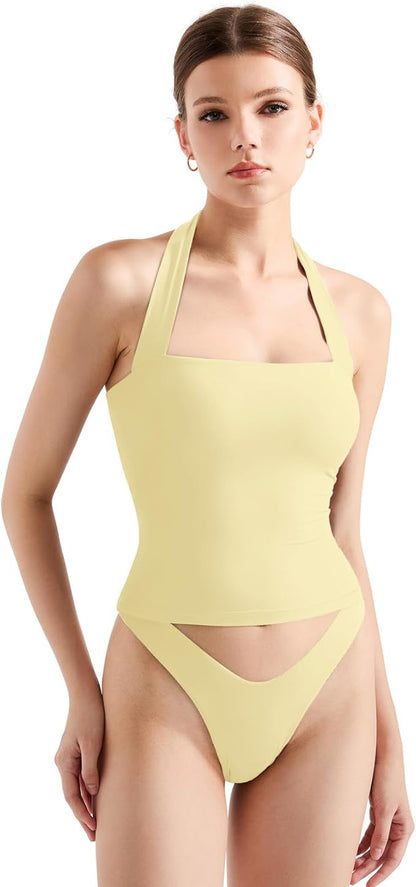 Double Lined Halter Top