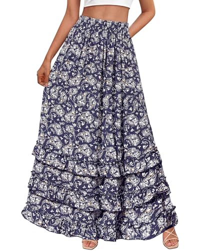 Flowy A Line Floral Skirt