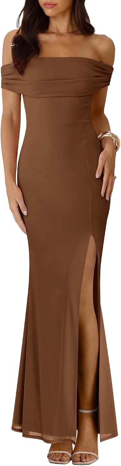 Off Shoulder Maxi Dress