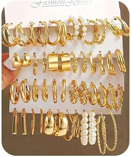 Hoop Earrings Set (24PCS)