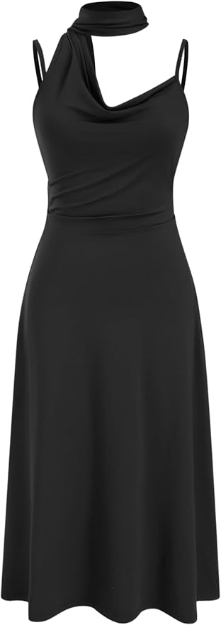 CIDER Floral Cowl Neck Dress