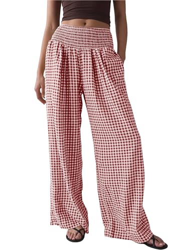 Gingham Palazzo Pants