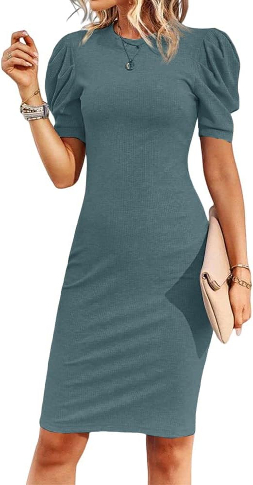 Puff Sleeve Bodycon Dress