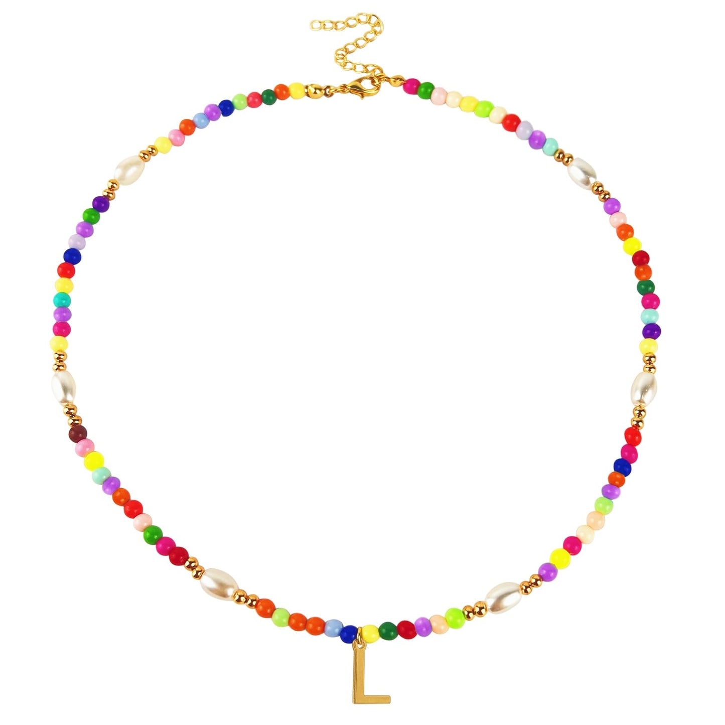 Beaded Initial Necklace