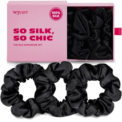 Silk Hair Scrunchies (3PK)