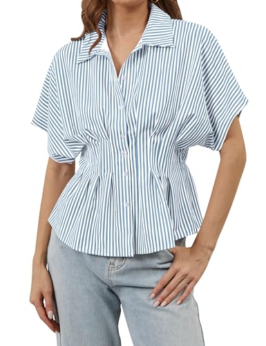 Striped Peplum Blouse