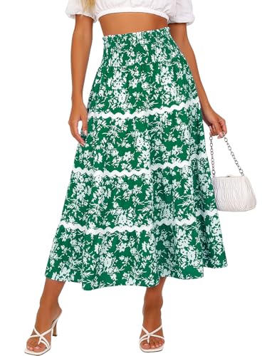Smocked Boho Maxi Skirt