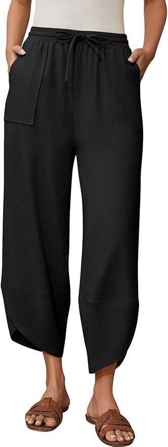 Cotton Linen Barrel Pants