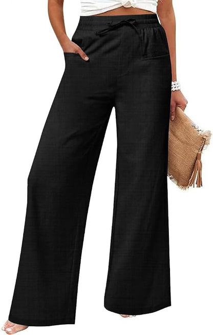 Cotton and Linen Blend Pants