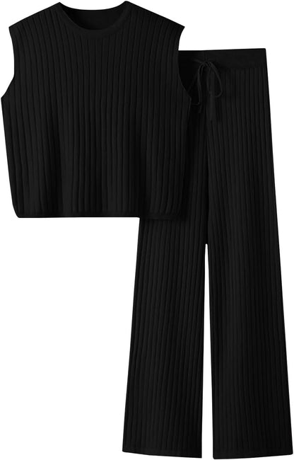 Sleeveless Ribbed Outfit