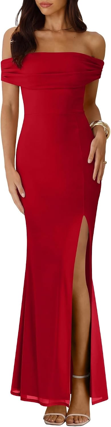 Off Shoulder Maxi Dress