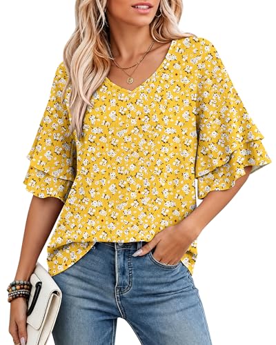 Ruffle Sleeve Blouse