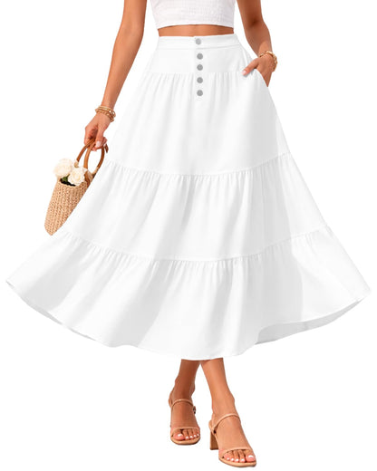 Cotton Tiered Skirt