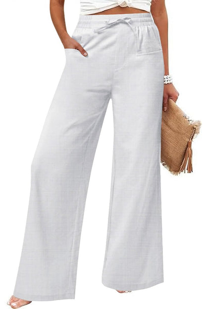 Cotton and Linen Blend Pants
