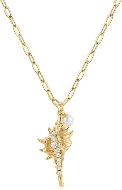 Gold Shell Necklace