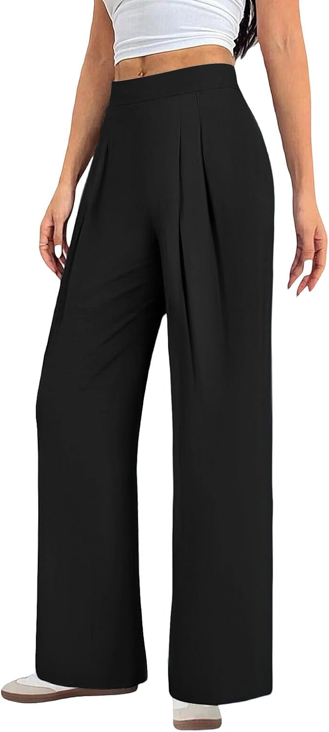 Wide Leg Pleated Pants