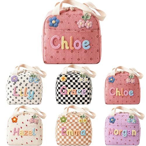 Personalized Kids Corduroy Lunch Bag
