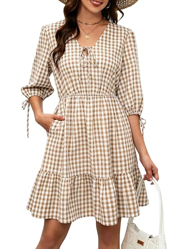 Gingham Tiered Dress
