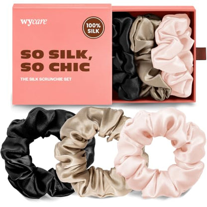 Silk Hair Scrunchies (3PK)