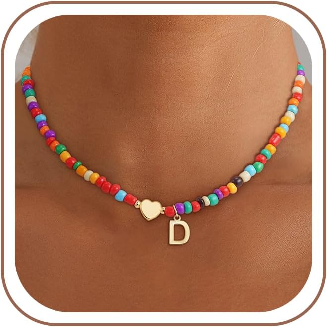 Colorful Initial Necklace