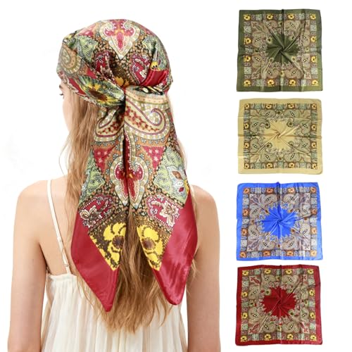 Satin Head Scarf 4pk