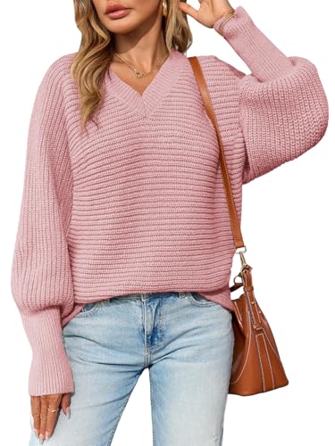V Neck Batwing Sweater