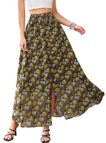 Floral Maxi Long Skirt