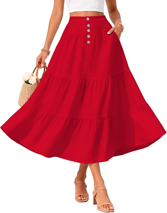 Cotton Tiered Skirt