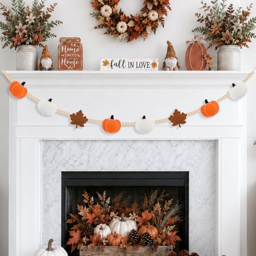 Felt Pumpkin Garland