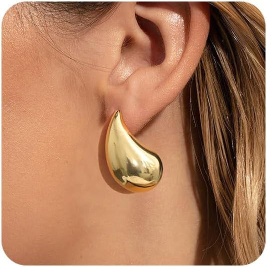 Gold Teardrop Earrings