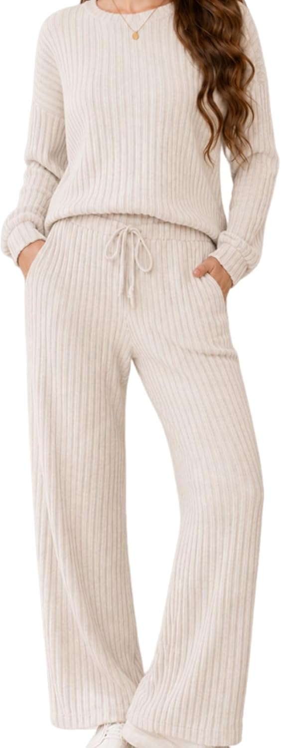 Ribbed Knit Pajama Set