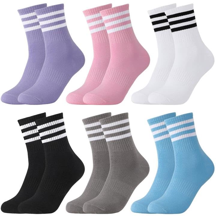 Striped Athletic Socks 6pr (6) PK