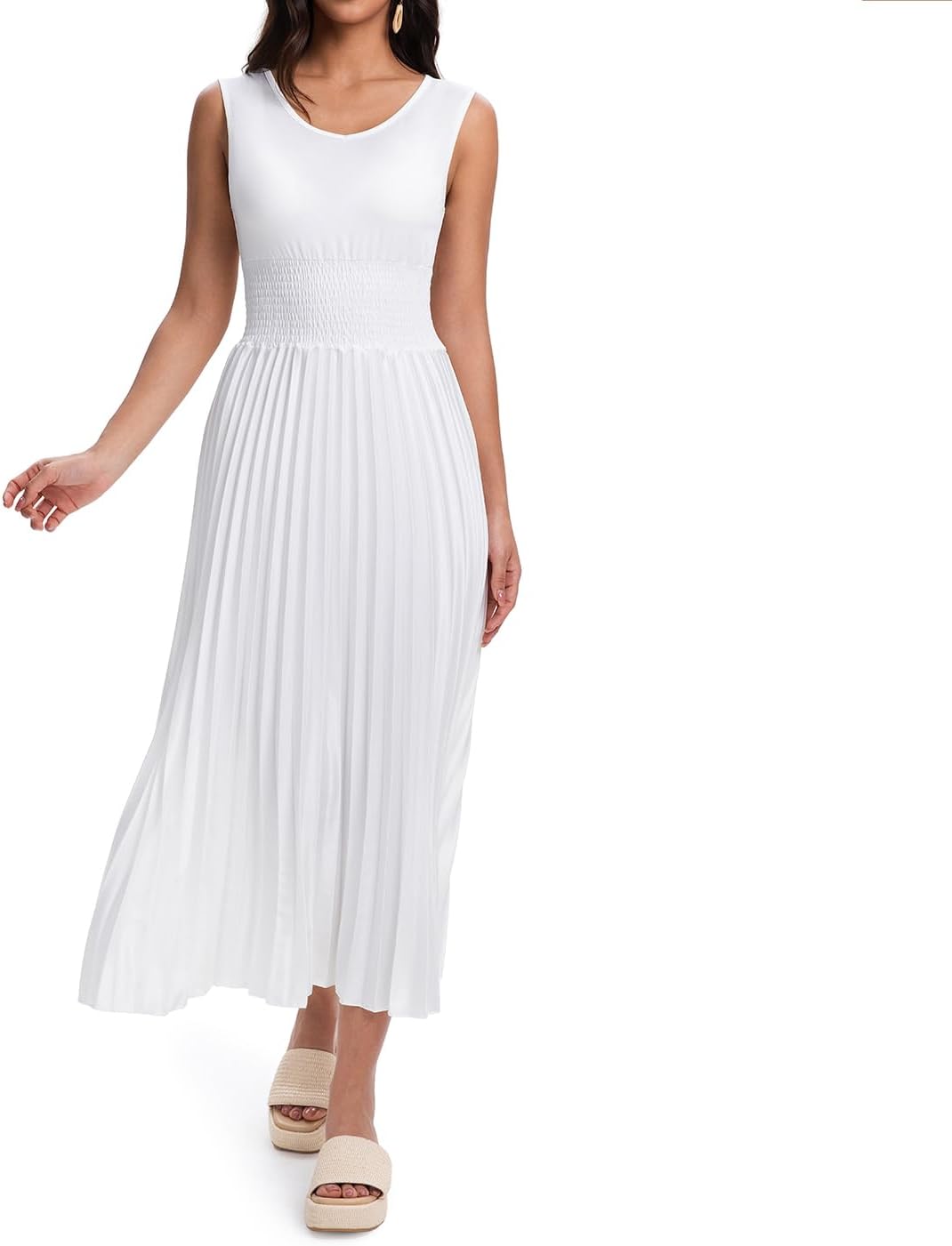 Pleated Midi Dress
