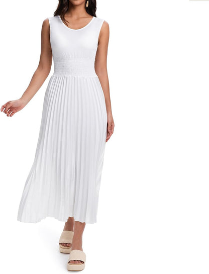 Pleated Midi Dress