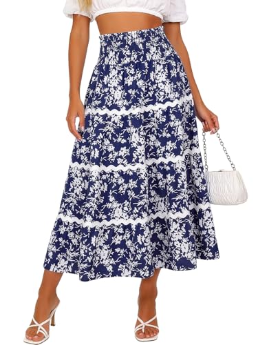 Smocked Boho Maxi Skirt