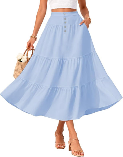 Cotton Tiered Skirt