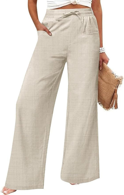 Cotton and Linen Blend Pants